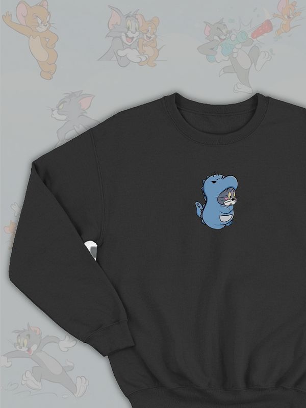 Парные свитшоты Том и Джерри Кот Том прикол черная мужская с принтом Tom and Jerry для влюбленных пар парня и девушки, двоих подруг и друзей, мемная андеграунд парная одежда y2k оверсайз Парные свитшоты Том и Джерри Кот Том прикол черная мужская с принтом Tom and Jerry для влюбленных пар парня и девушки, двоих подруг и друзей, мемная андеграунд парная одежда y2k оверсайз