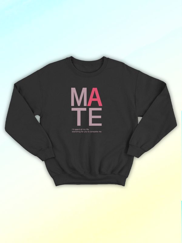 Парные свитшоты Soulmate soul mate соулмейт черный женский с принтом прикол для влюбленных пар парня и девушки, двоих подруг и друзей, мемная прикольная парная одежда андеграунд underground оверсайз Парные свитшоты Soulmate soul mate соулмейт черный женский с принтом прикол для влюбленных пар парня и девушки, двоих подруг и друзей, мемная прикольная парная одежда андеграунд underground оверсайз