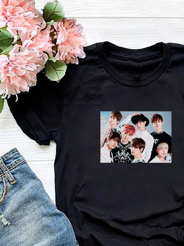 Футболка БТС участники BTS мемберы Bangtan boys кпоп с принтом