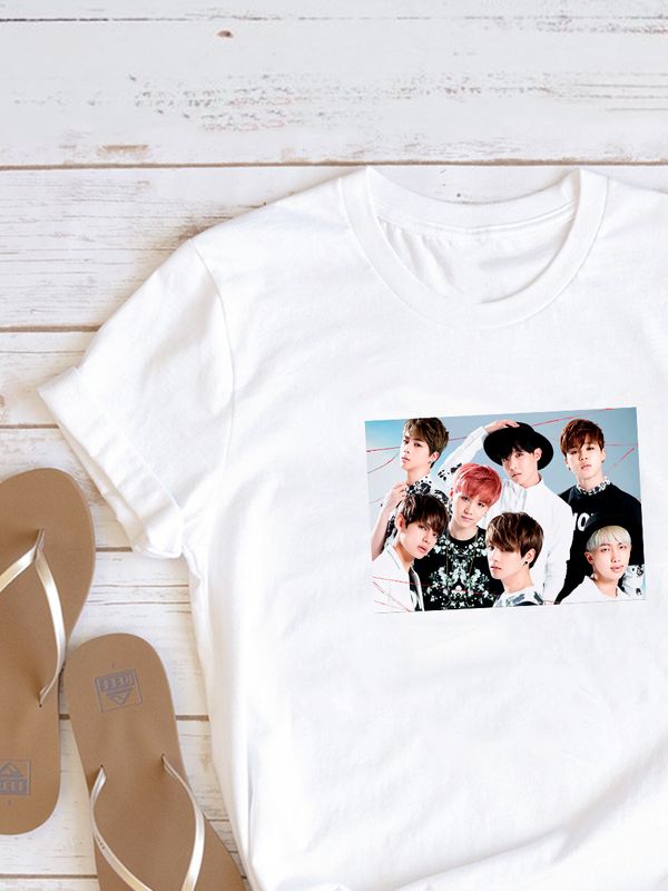 Футболка БТС участники BTS мемберы Bangtan boys кпоп с принтом