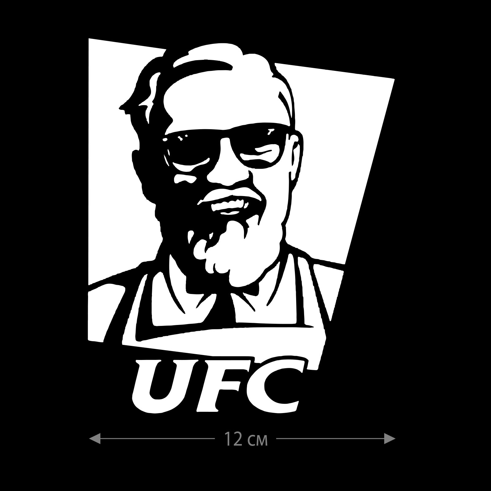 Наклейки на авто с принтом UFC / Стикеры для машин