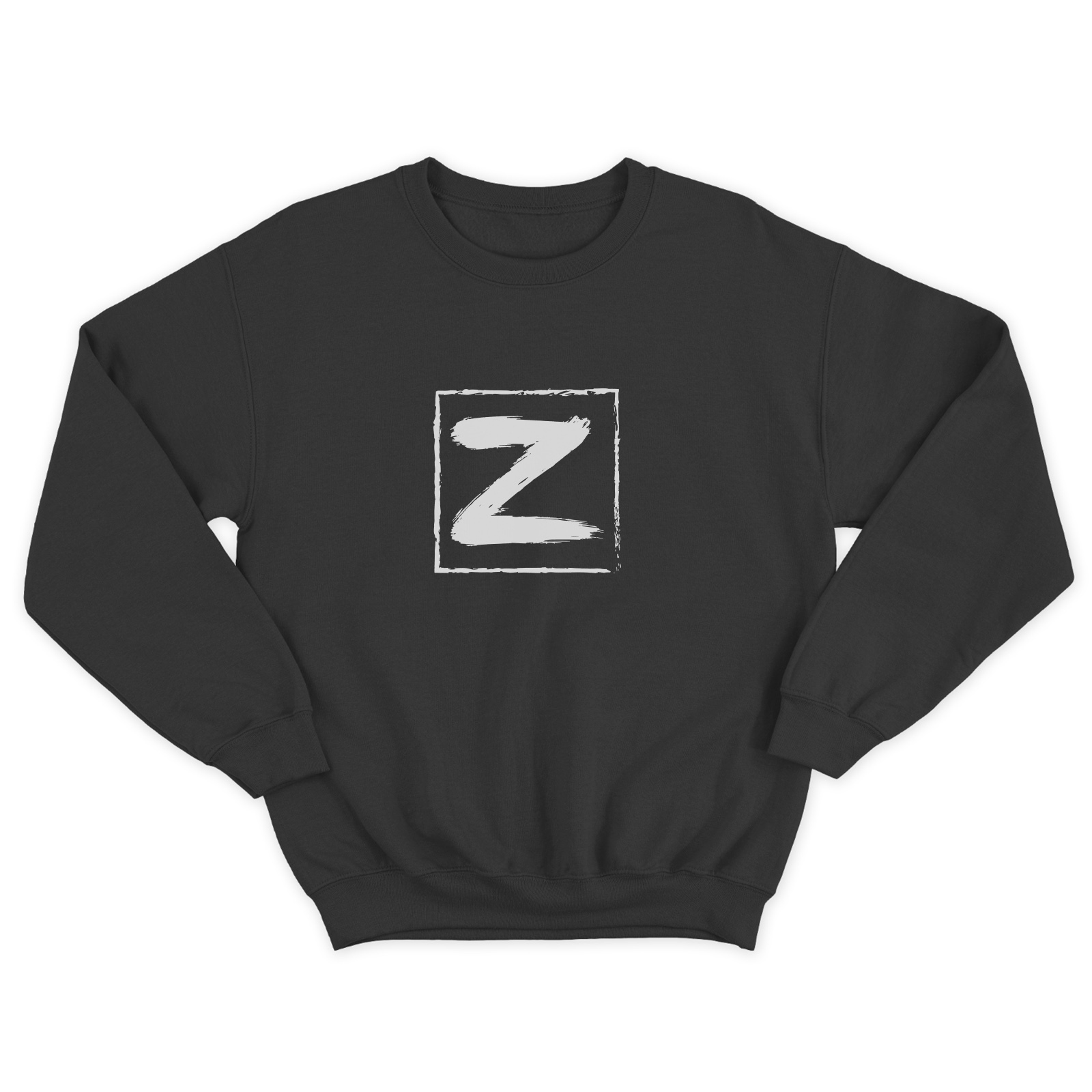 Женский свитшот с буквой Z / Толстовка без капюшона с принтом Z для женщин
