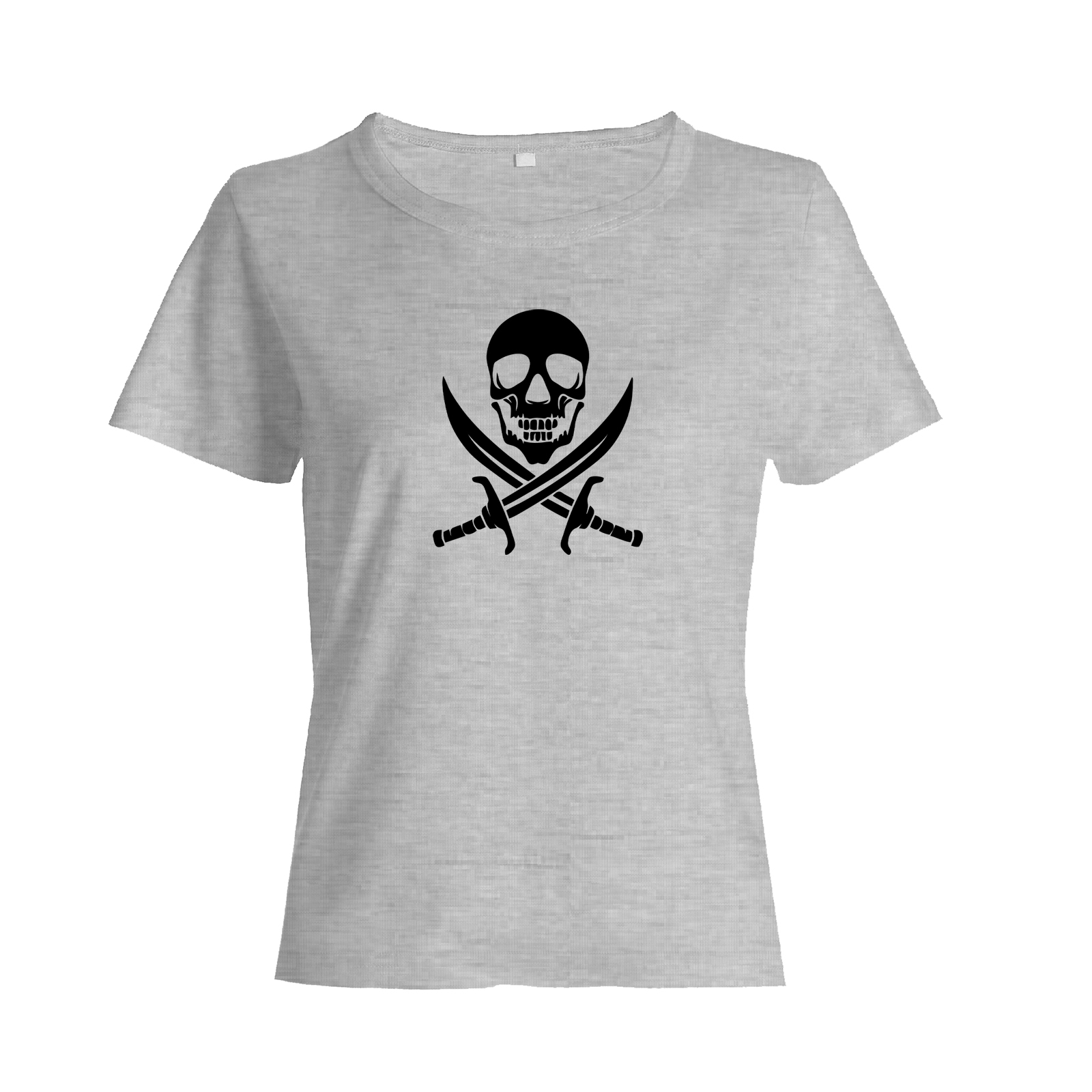 Футболка с черепом с саблями оверсайз с принтом