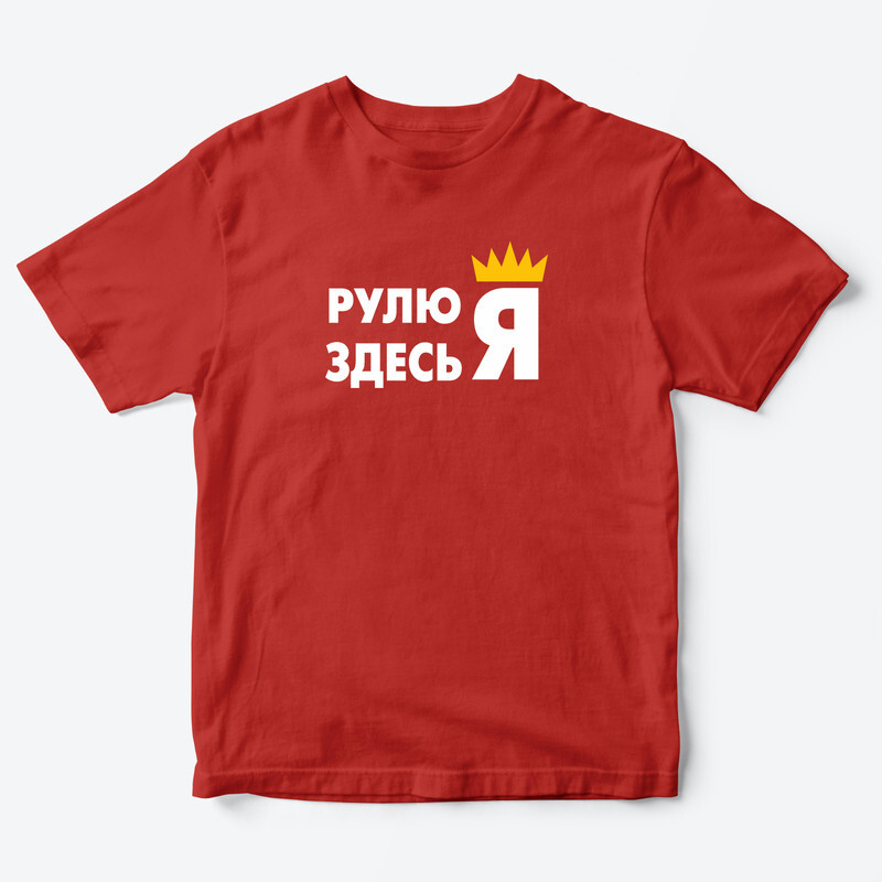 Детская футболка с рисунком Где подарки, Рулю здесь я