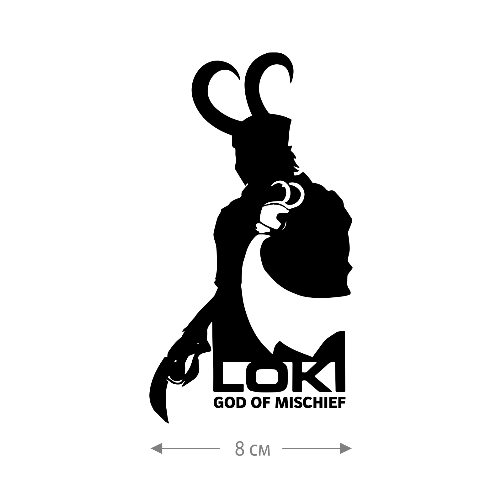 Наклейка на авто Локи / Оригинальная наклейка на машину Loki