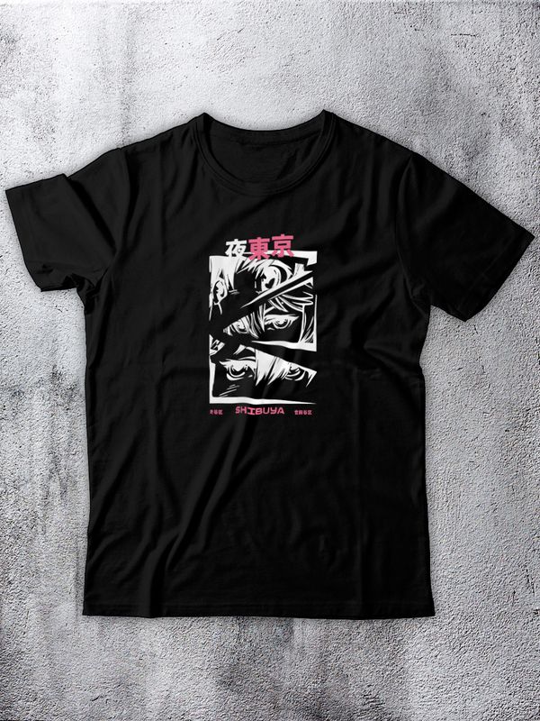 Футболка с рисунком и надписью Shibuya