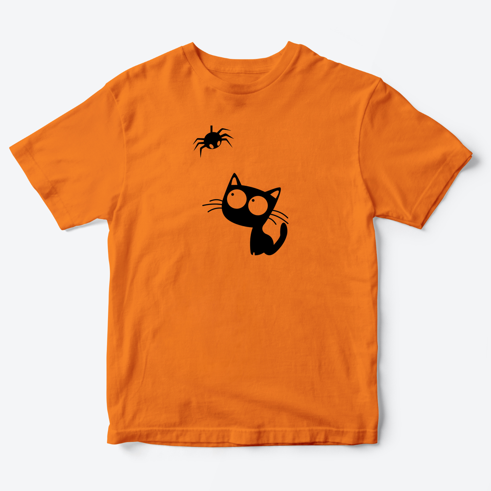 Футболка с принтом Котик и паучок