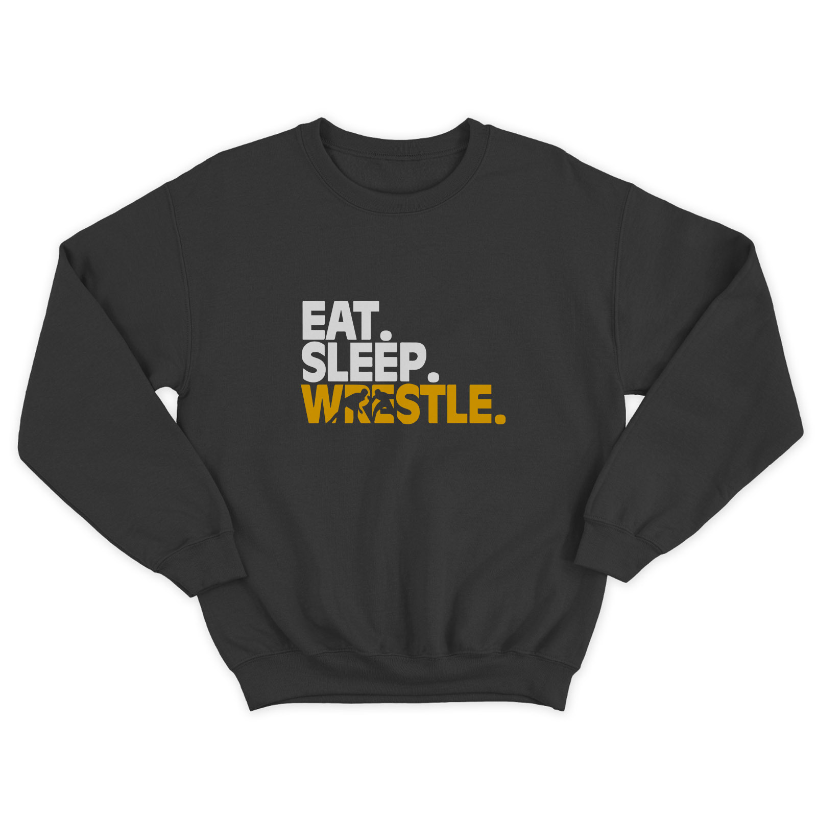 Свитшот для борцов с принтом Eat Sleep Wrestle / Мужская борцовская толстовка без капюшона для повседневной носки и для тренировок Свитшот для борцов с принтом Eat Sleep Wrestle / Мужская борцовская толстовка без капюшона для повседневной носки и для тренировок