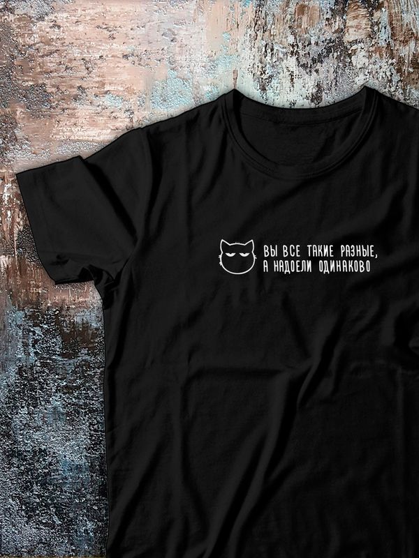 Футболка с мемом котом