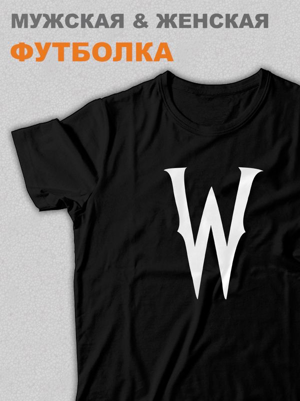 Футболка оверсайз с принтом надписью унисекс Уэнсдей