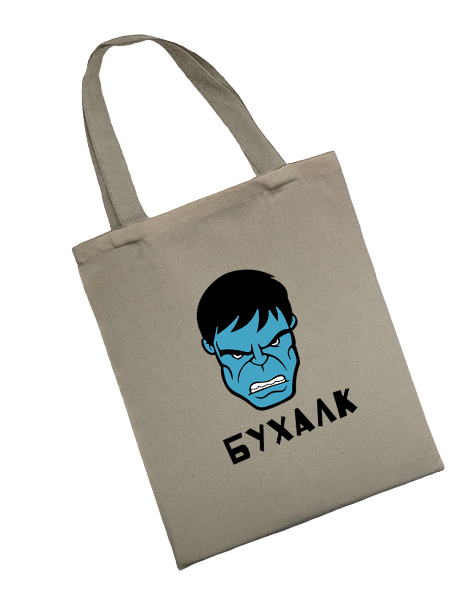 Сумка шоппер - холщовая хлопковая эко сумка с принтом Бухалк