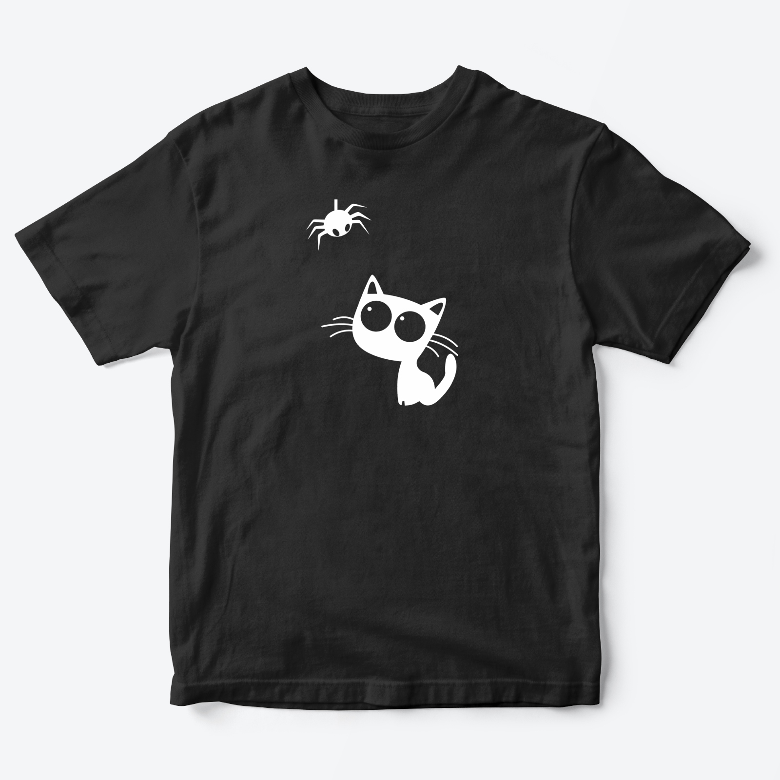Футболка детская с принтом Паучок и Котик