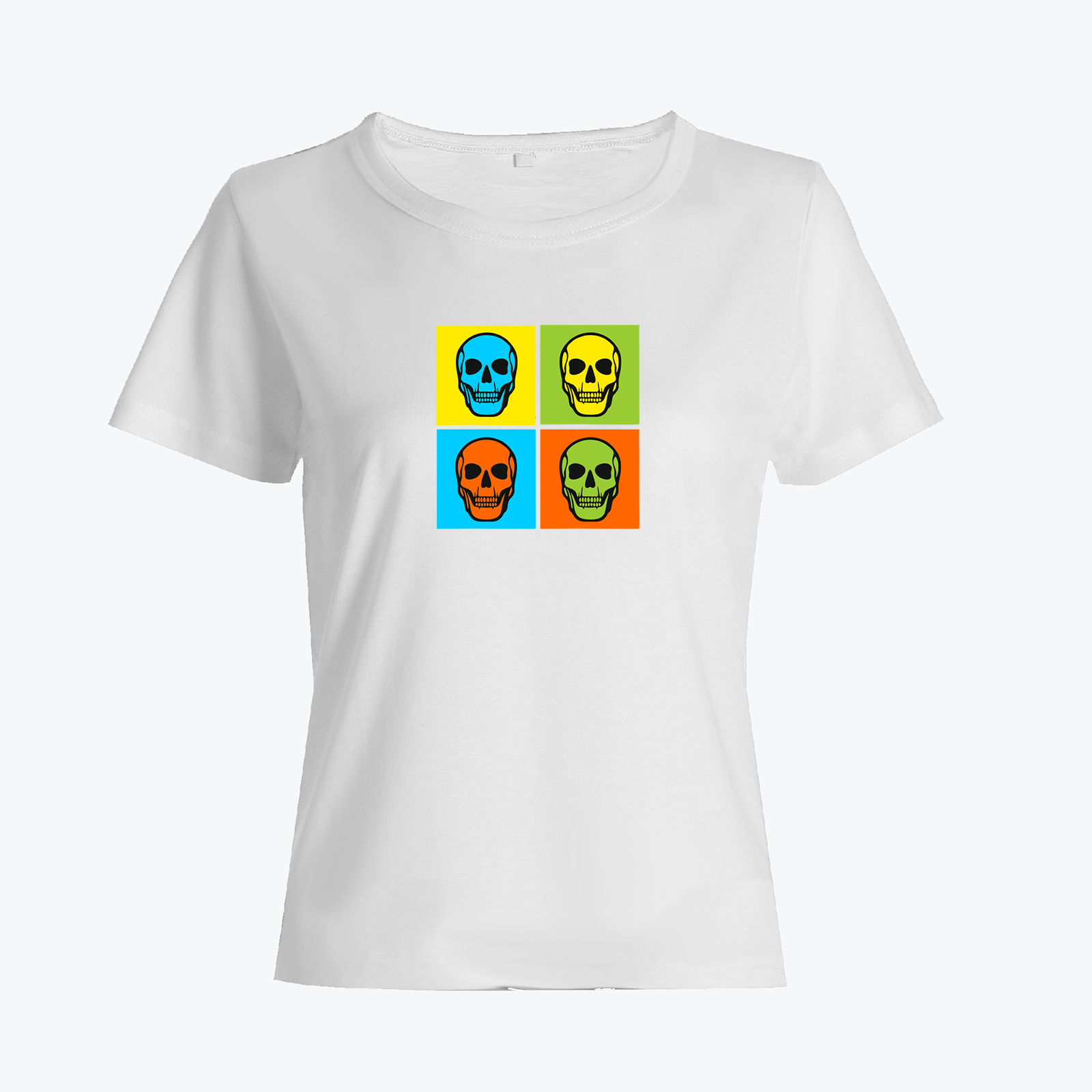 Футболка с черепом оверсайз с принтом