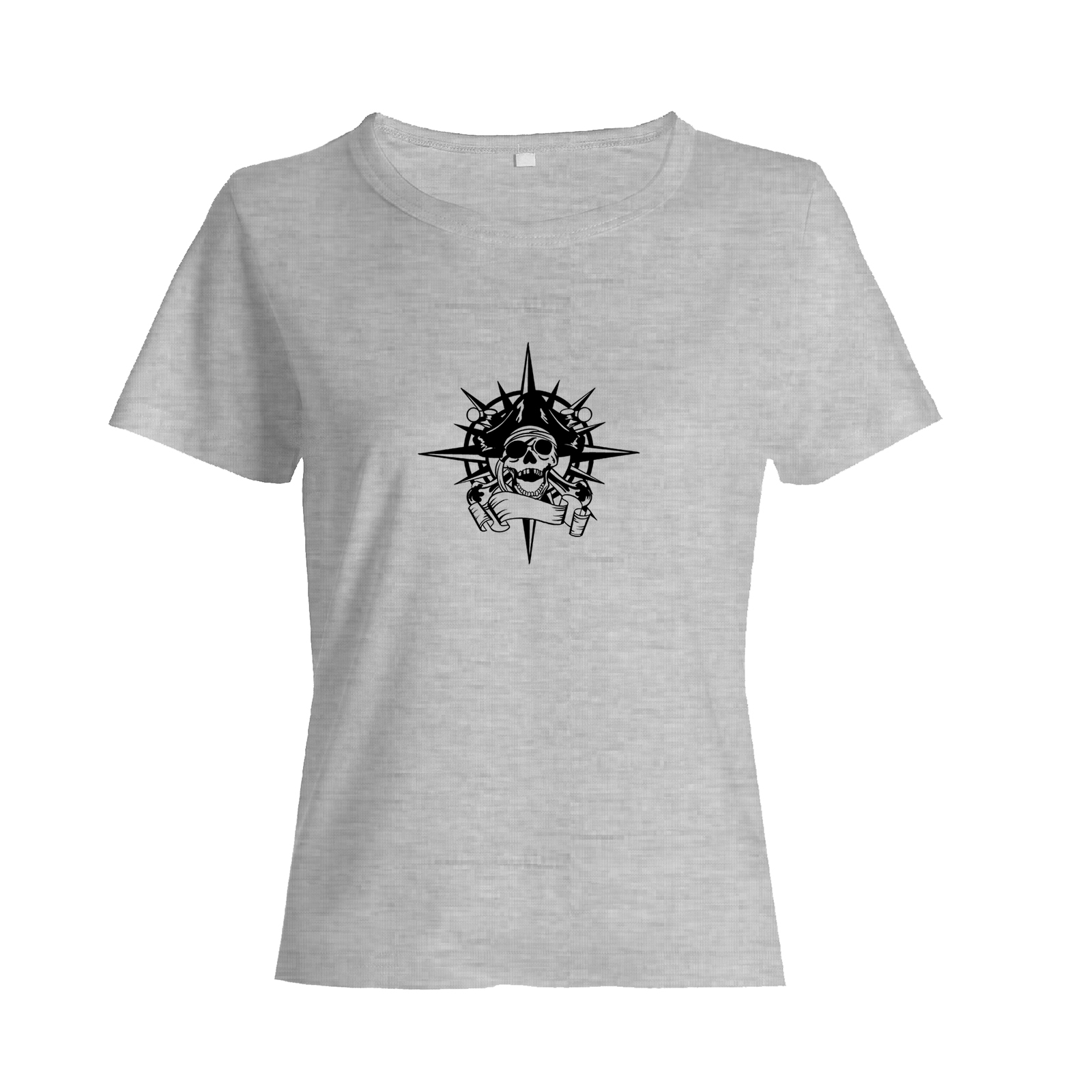 Футболка с черепом компас с принтом