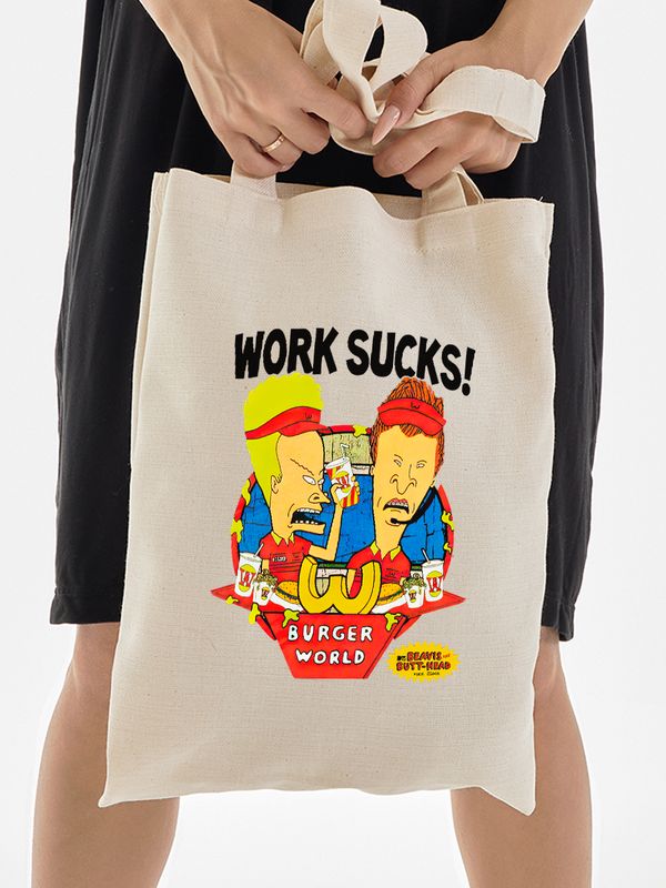Шоппер Бивис и Баттхед Beavis and Butthead бежевый сумка