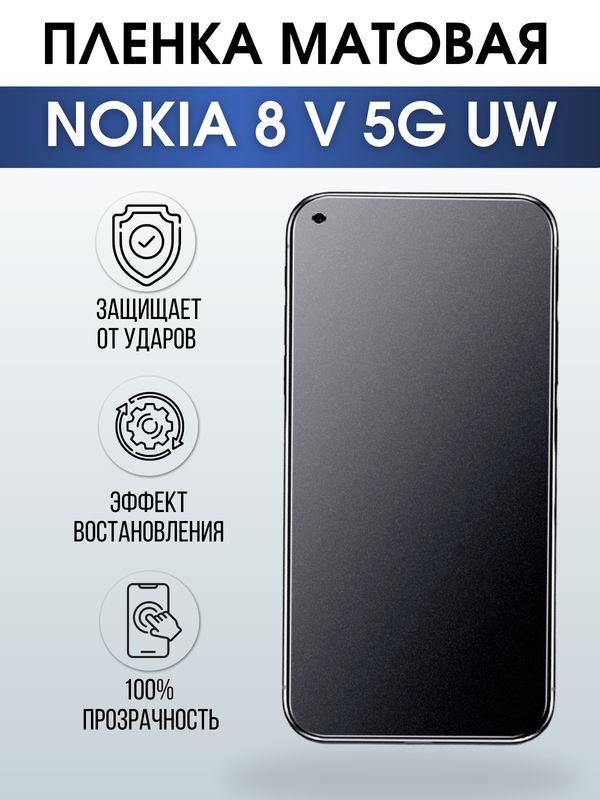Защитная гидрогелевая пленка на телефон NOKIA 8V 5G UW, матовая гелевая пленка на смартфон NOKIA 8V 5G UW, для защиты экрана телефона