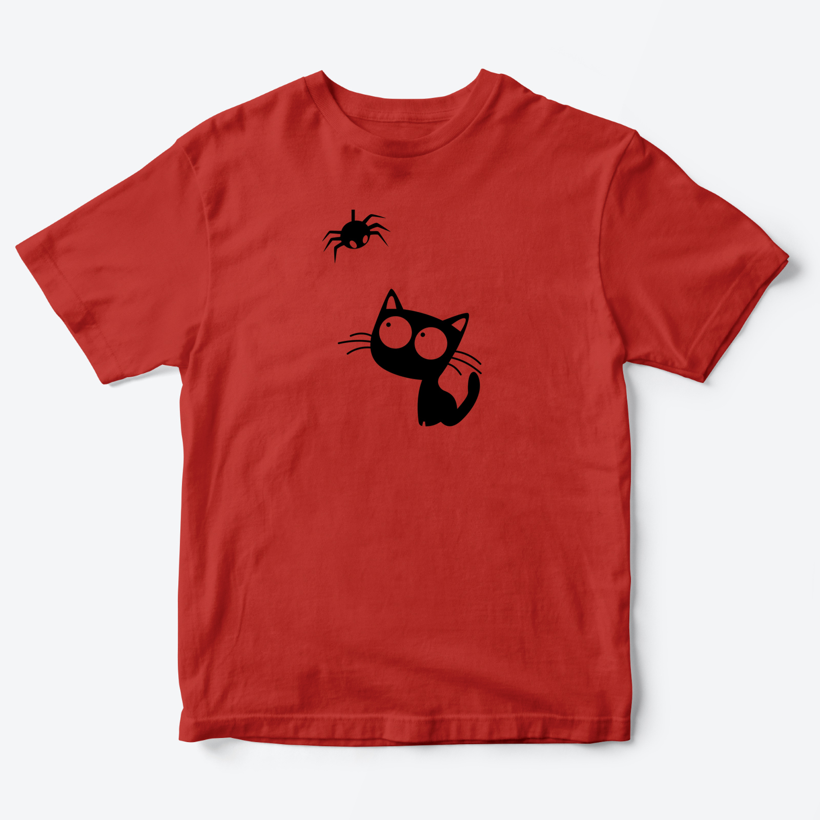 Футболка с принтом Котик и паучок