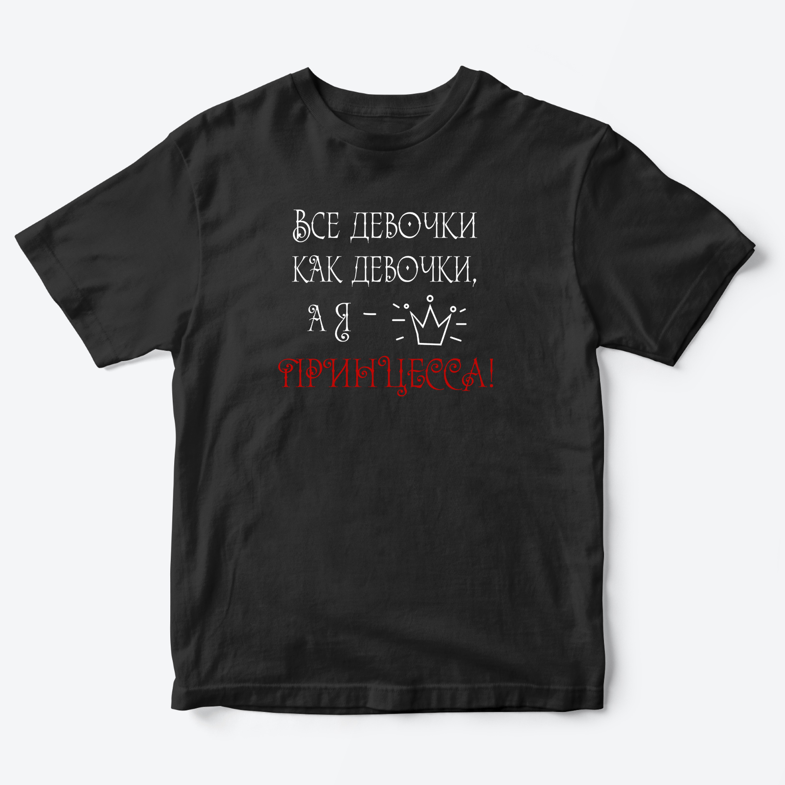 Детская футболка для девочки с надписью А я принцесса