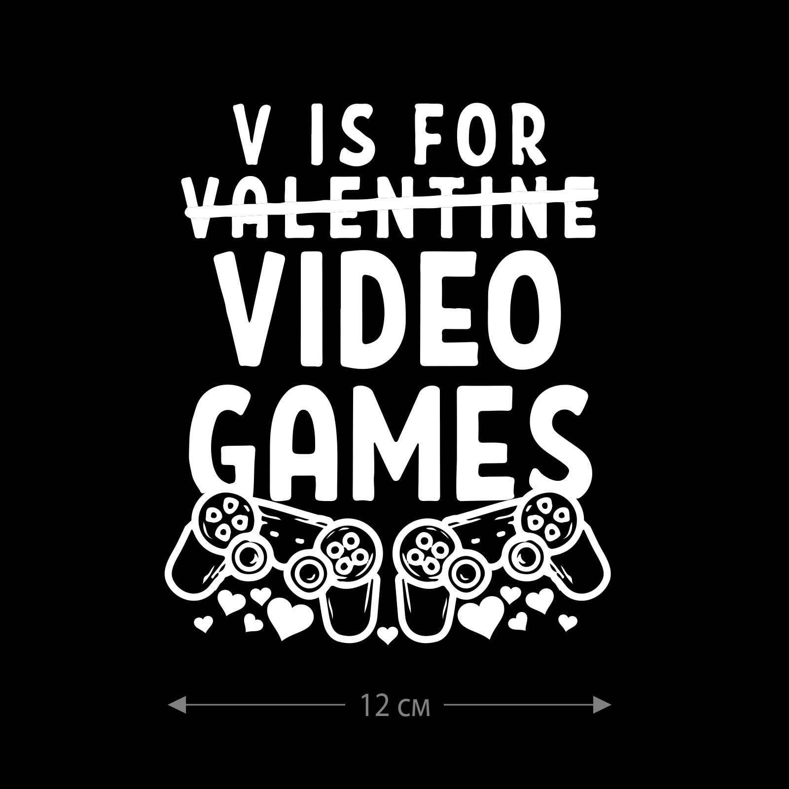 Наклейки на авто с принтом V is for VideoGames / Стикеры для машин