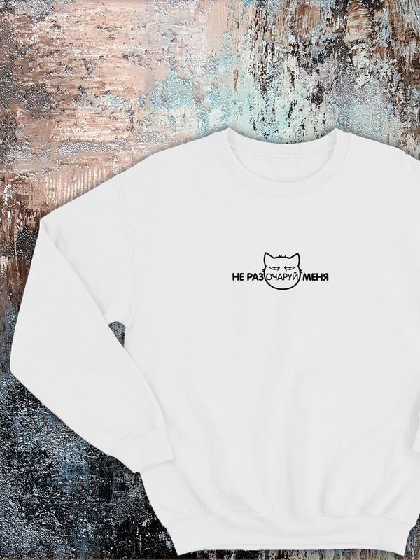 Свитшот с принтом надписями мемом котом парные толстовки для влюбленных оверсайз Свитшот с принтом надписями мемом котом парные толстовки для влюбленных оверсайз