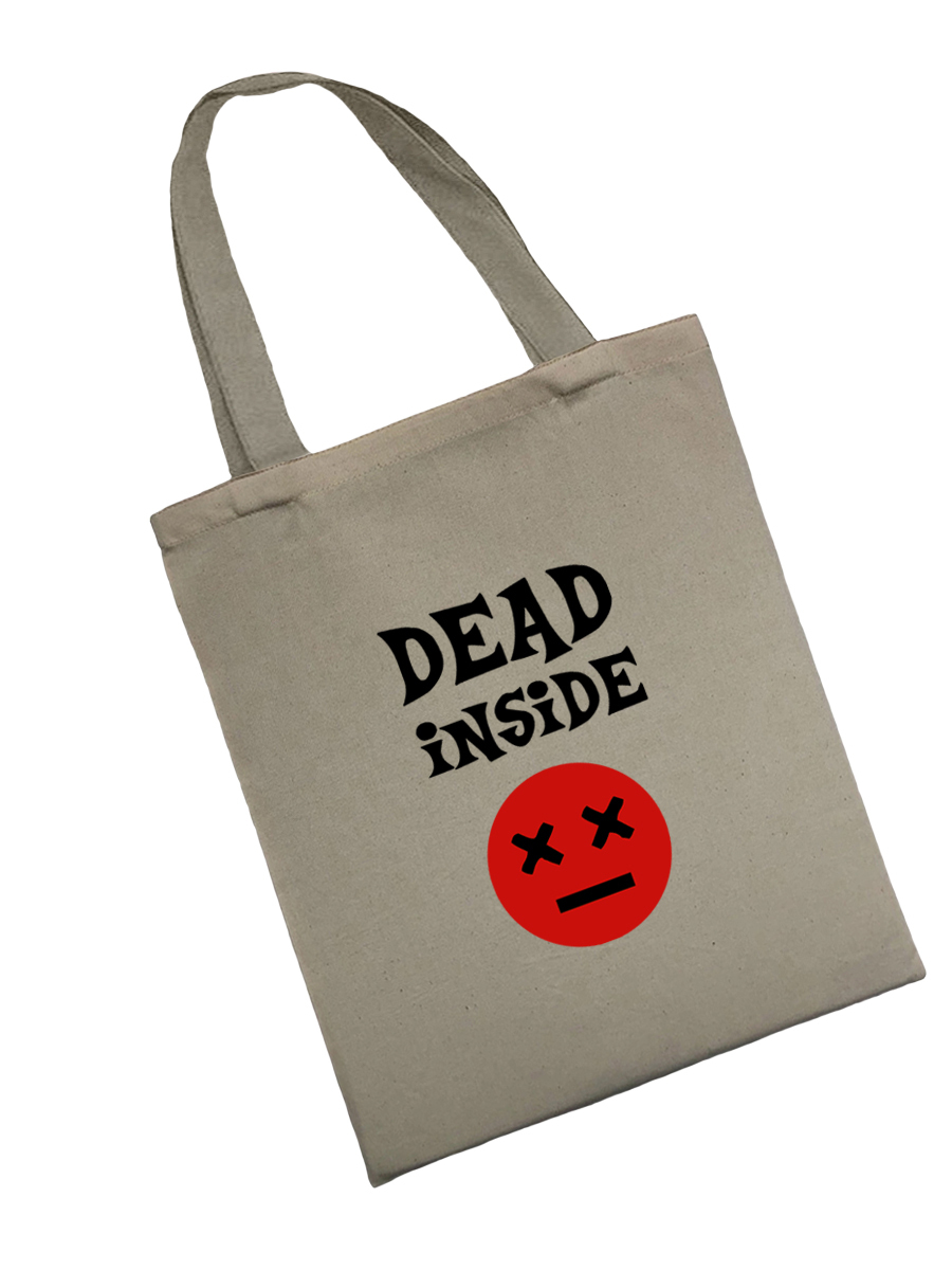 Сумка шоппер - холщовая хлопковая эко сумка с принтом Dead inside