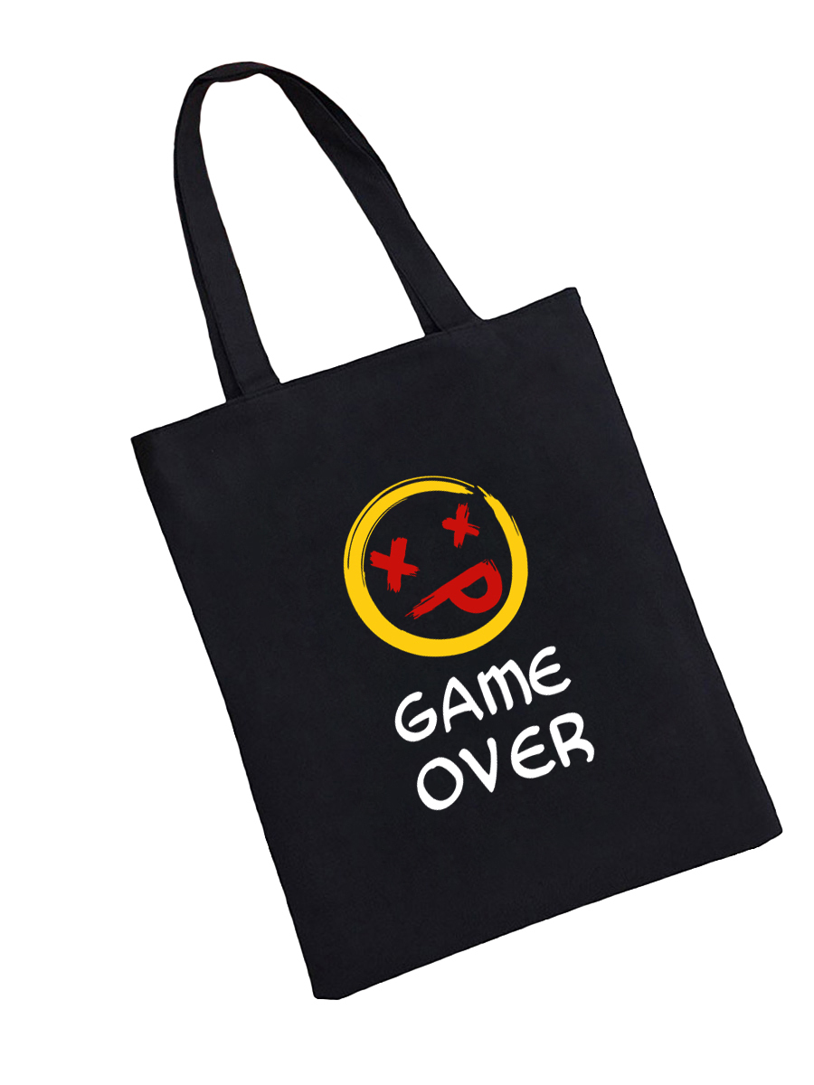 Сумка шоппер - холщовая хлопковая эко сумка с принтом Game over