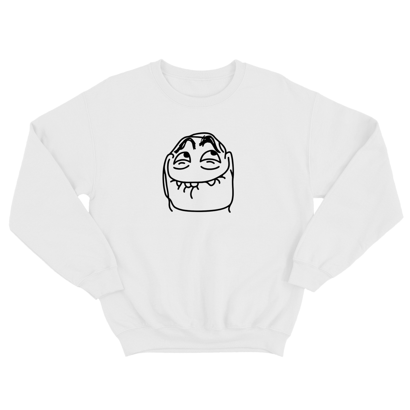 Свитшот для мужчины с интересным изображением мема Улыбается. Оригинальная толстовка без капюшона.