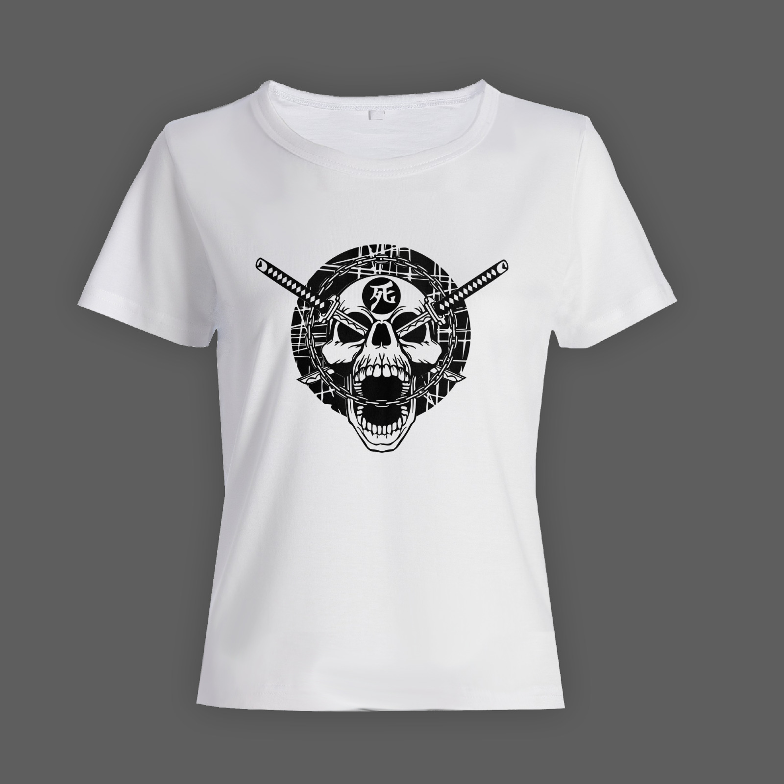 Модная футболка с принтом Череп