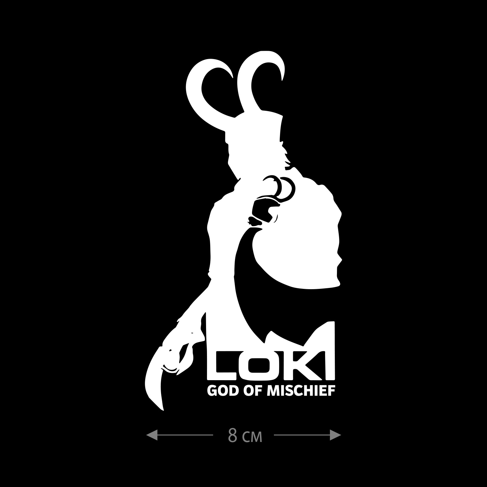 Наклейка на авто Локи / Оригинальная наклейка на машину Loki