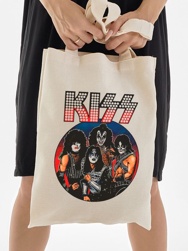 Шоппер с принтом и надписью