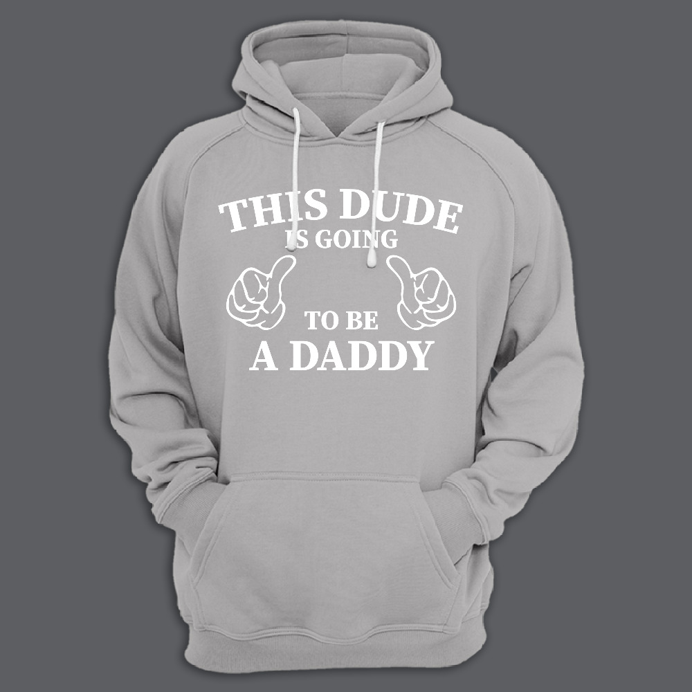 Прикольная мужская толстовка с капюшоном с надписью This dude is going to be a dadd.