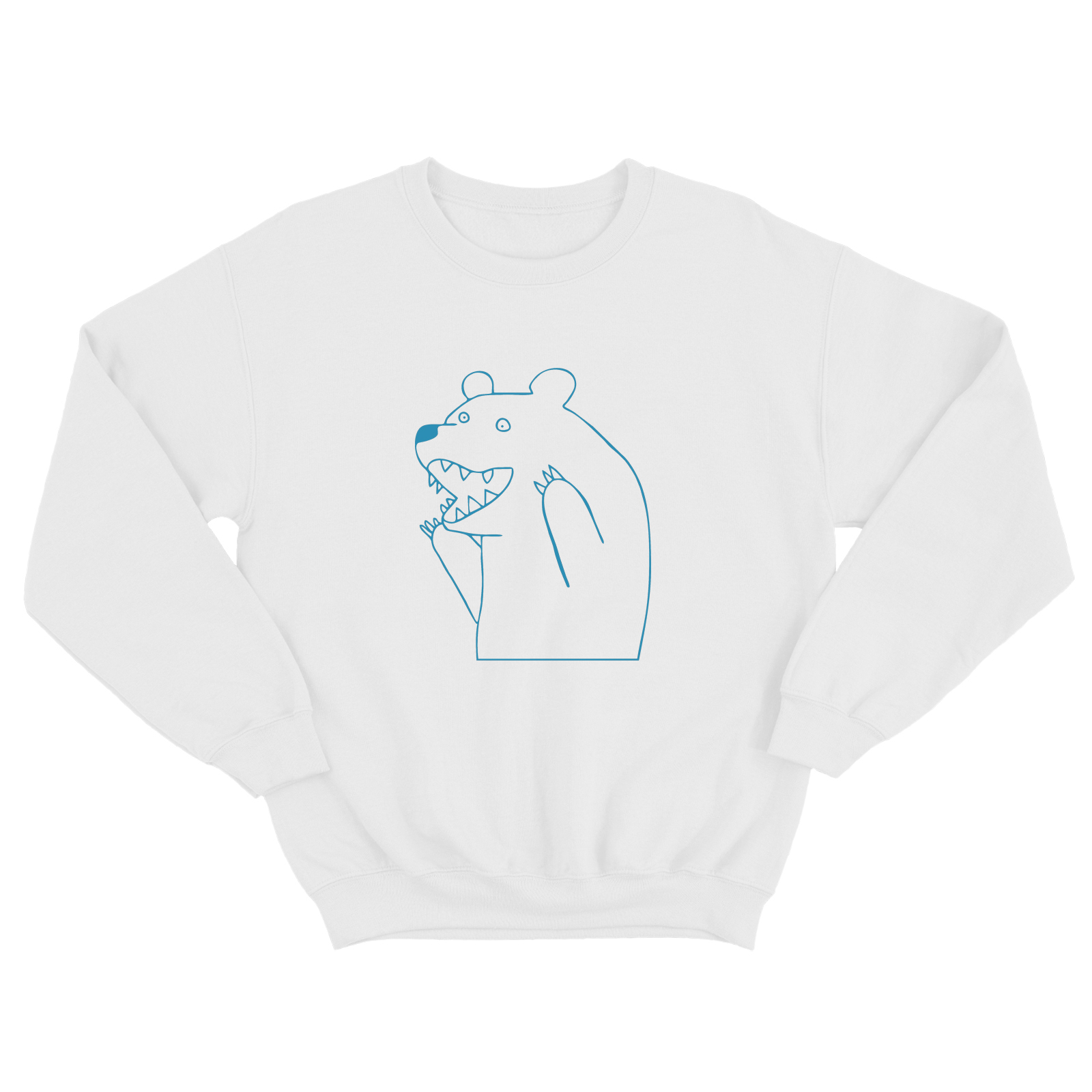 Свитшот для мужчины с интересным изображением медведя. Оригинальная толстовка без капюшона.