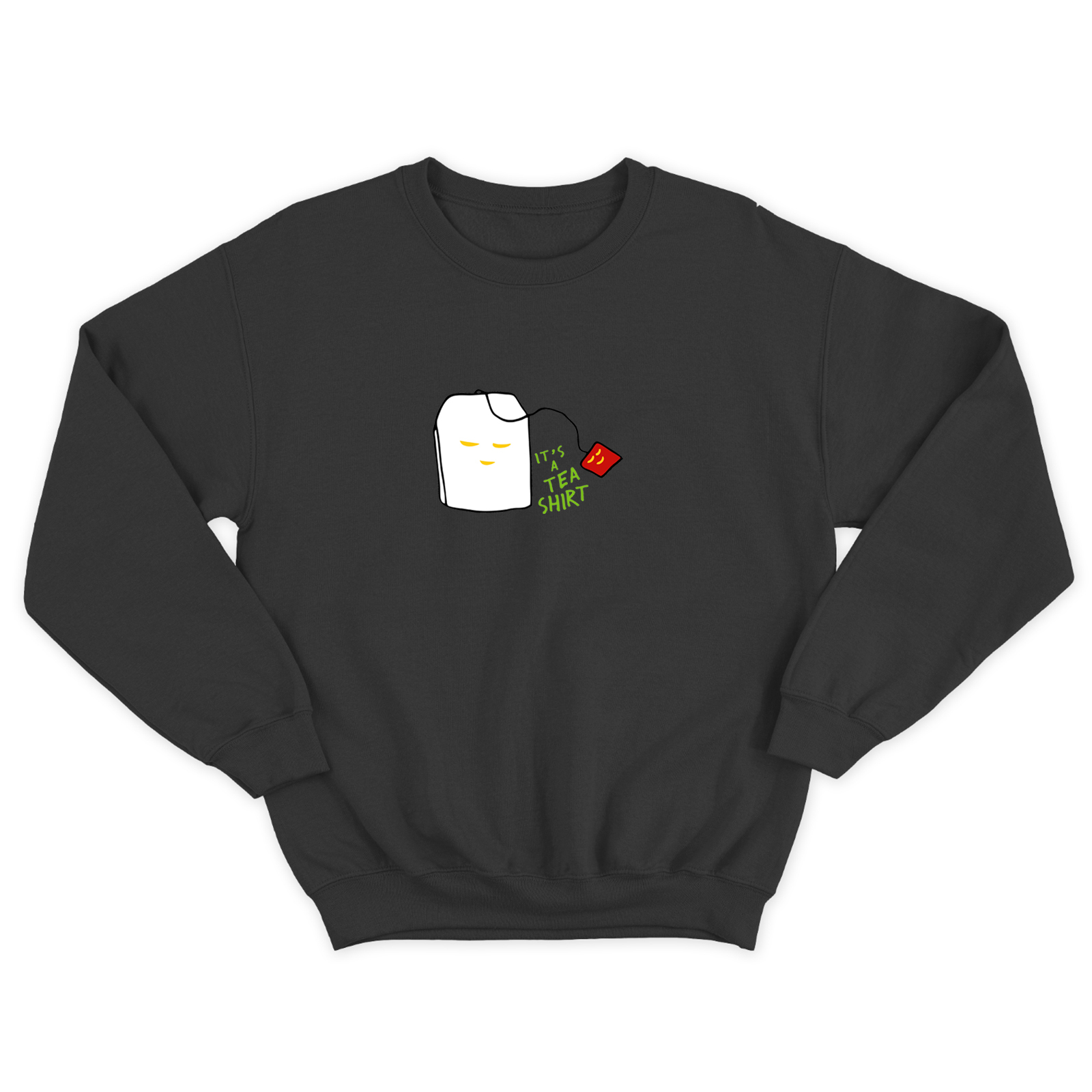 Свитшот для мужчины с интересной надписью Its a tea shirt. Оригинальная толстовка без капюшона.