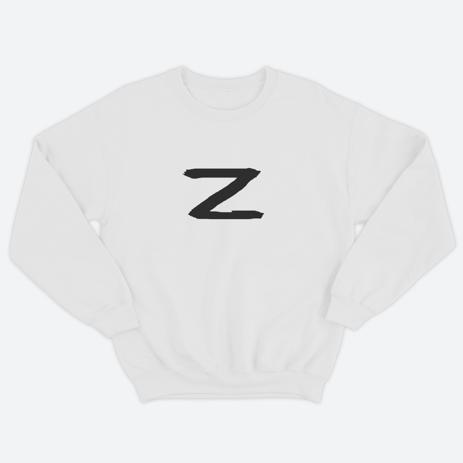 Женский свитшот с буквой Z / Толстовка без капюшона с принтом Z для женщин