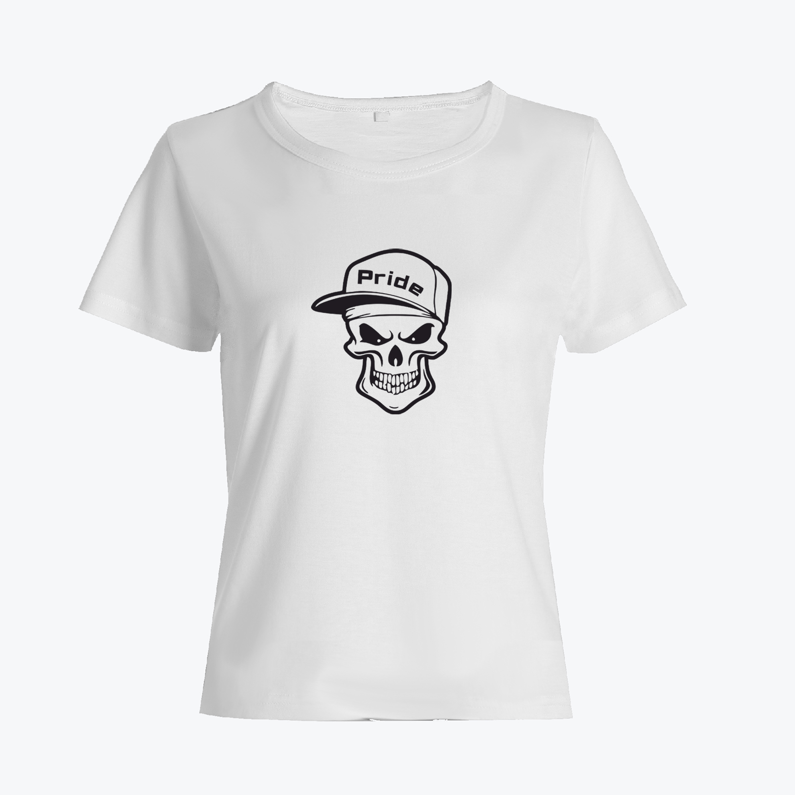 Футболка с черепом в кепке Pride с принтом