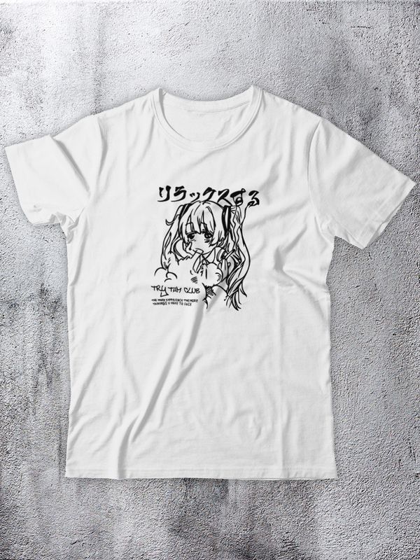 Футболка с надписью Try cam club