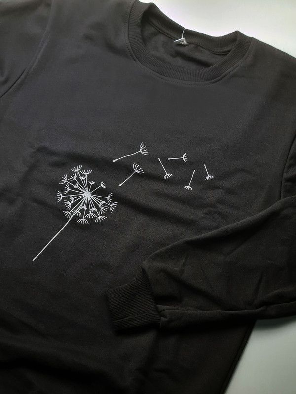 Свитшот со смешным изображением одуванчика для женщины. Смешной свитшот.