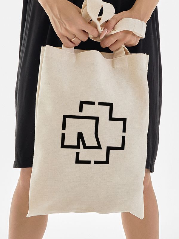 Шоппер с принтом и надписью