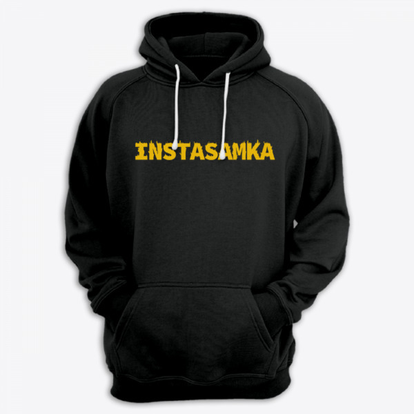 Прикольная женская толстовка с капюшоном с надписью Instasamka