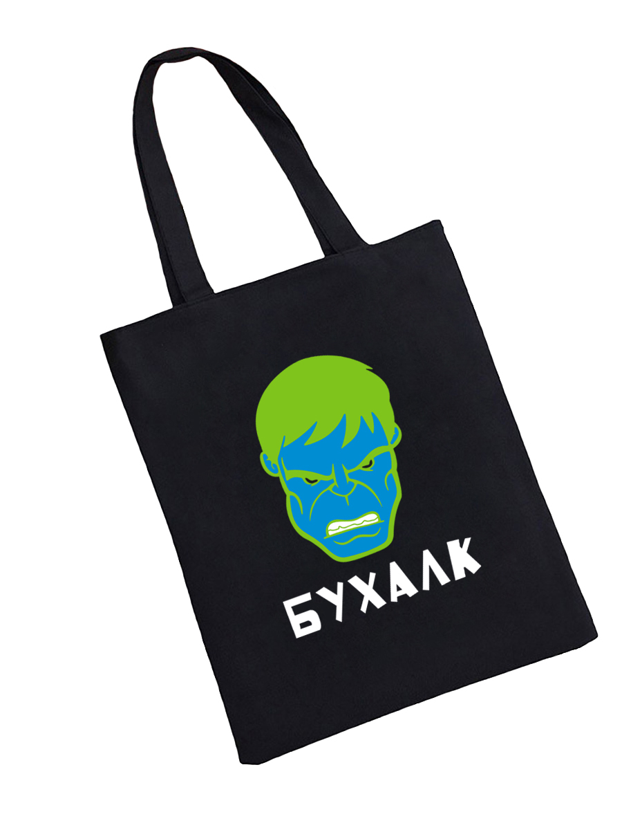 Сумка шоппер - холщовая хлопковая эко сумка с принтом Бухалк