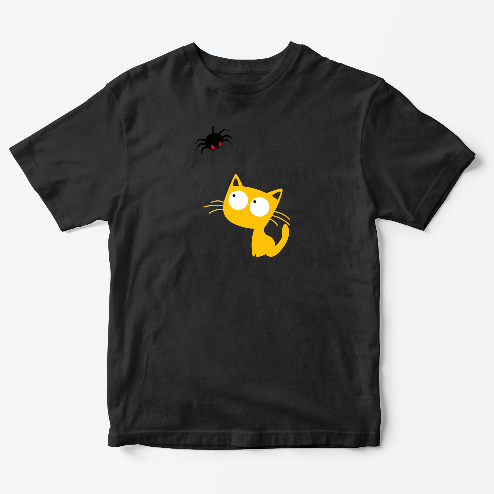 Футболка с принтом Котик и паучок
