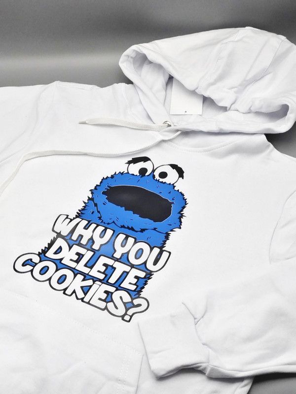Прикольная толстовка с капюшоном с надписью Why you delete cookies