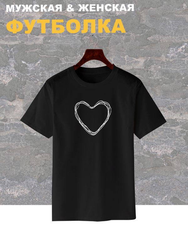 Футболка большое сердце сердечко y2k aesthetic принт
