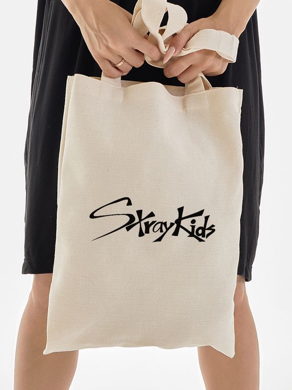 Шоппер с принтом и надписью