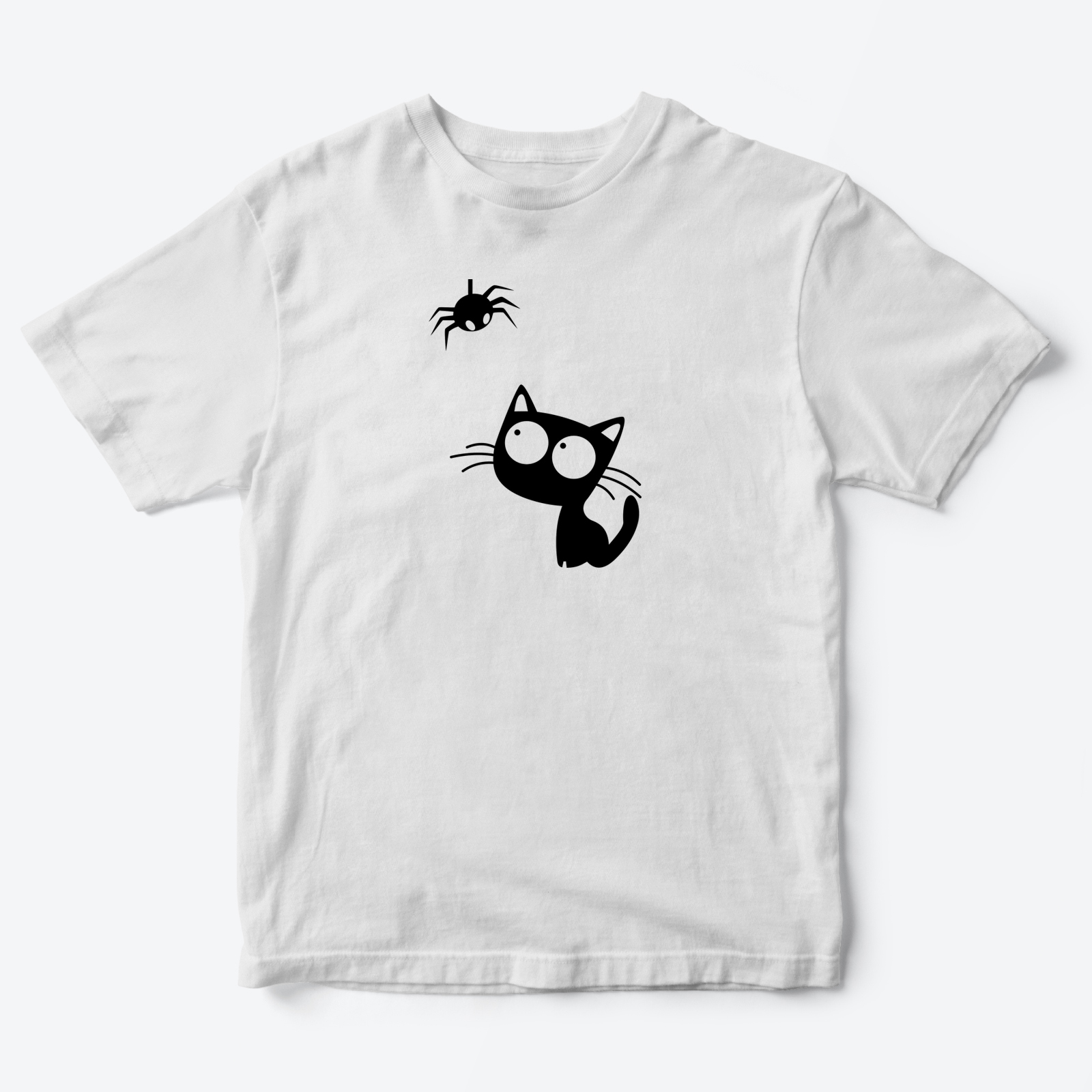 Футболка детская с принтом Паучок и Котик