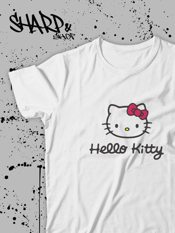 Футболка Hello Kitty Аниме Куроми оверсайз дрейн майка с принтом