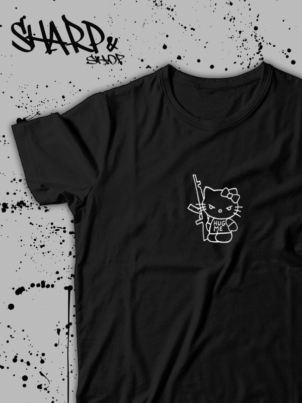 Футболка Hello Kitty Аниме Куроми оверсайз дрейн майка с принтом
