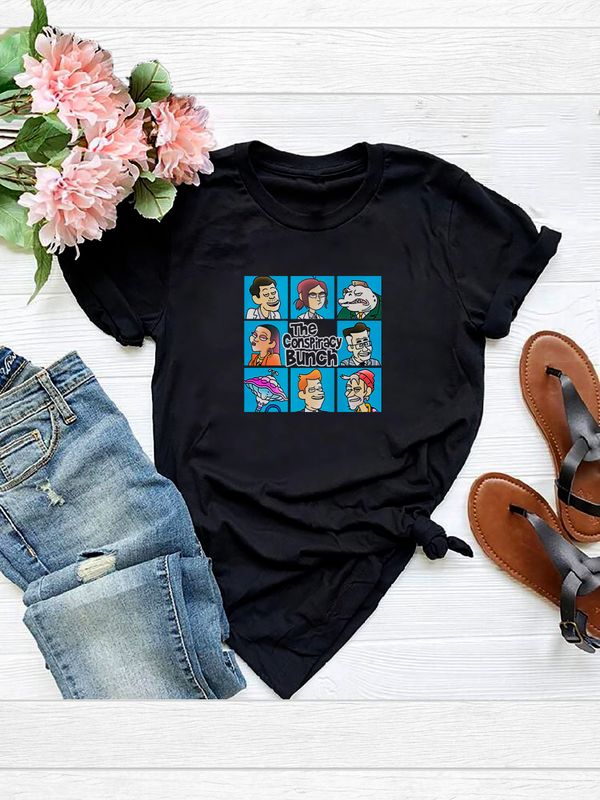 Футболка The conspiracy bunch корпорация заговор y2k с принтом