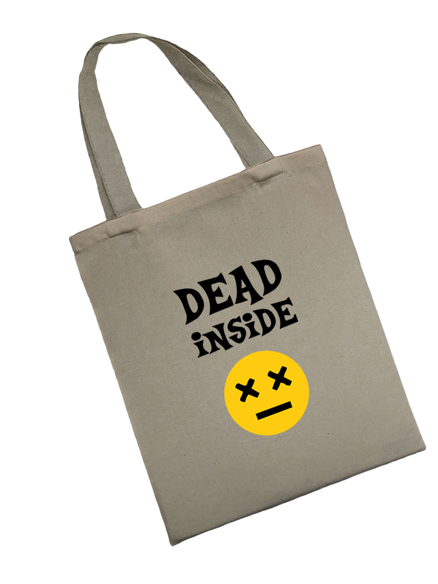 Сумка шоппер - холщовая хлопковая эко сумка с принтом Dead inside