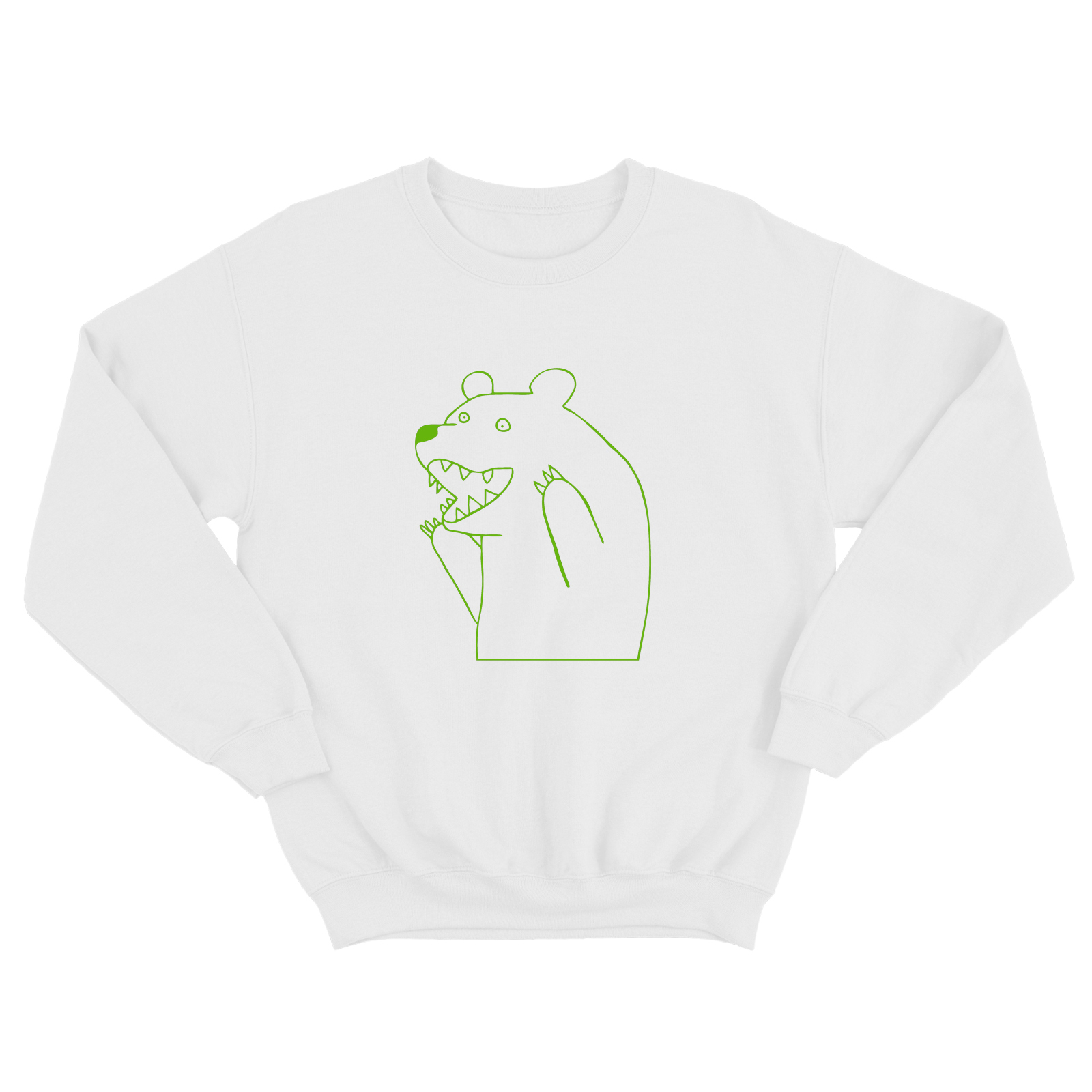 Свитшот для мужчины с интересным изображением медведя. Оригинальная толстовка без капюшона.